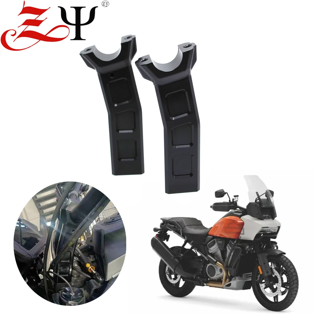 

Motorcycle Black CNC Tall Risers Handlebar Riser Clamp Bar Mount For Harley Pan America 1250 RA1250 2021 2022