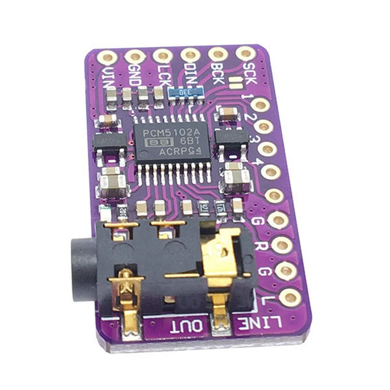 PCM5102 I2S IIS Digital Audio DAC Decoder Module Stereo DAC Digital-To-Analog Converter Voice Module For Raspberry Pi