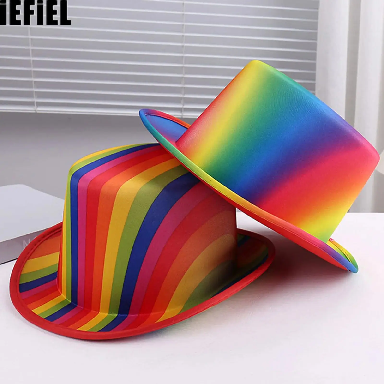 Chapeaux haut-de-forme arc-en-ciel pour carnaval, grand chapeau de magicien coloré pour adultes et enfants, fournitures de mariage pour Halloween Cosplay