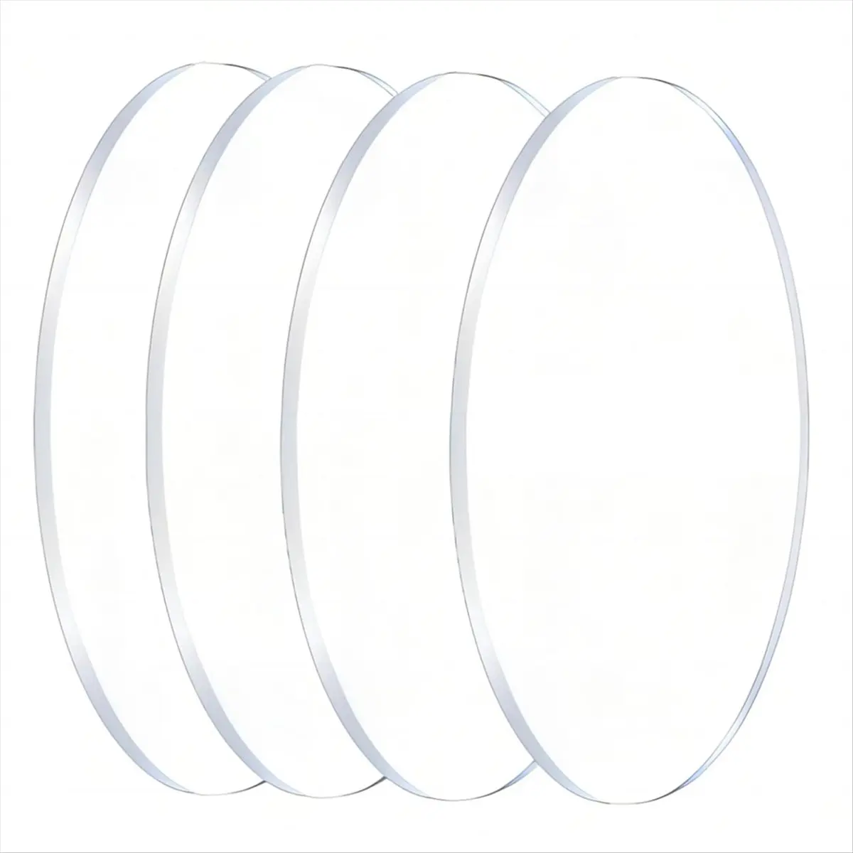 ABNH Hojas acrílicas redondas transparentes de 8 pulgadas de diámetro, círculos de vidrio acrílico de 1/8 pulgadas de espesor para carteles, impresión, discos de pasteles, manualidades DIY