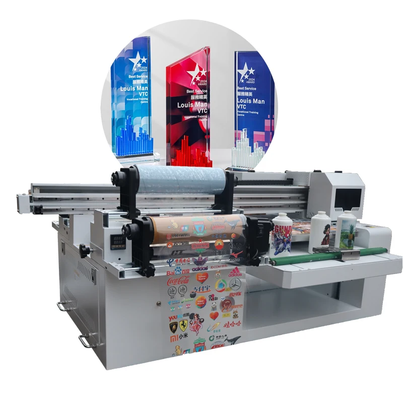 New design wide format printer phone case printing machine uv roll-flat printers for small business uv printer