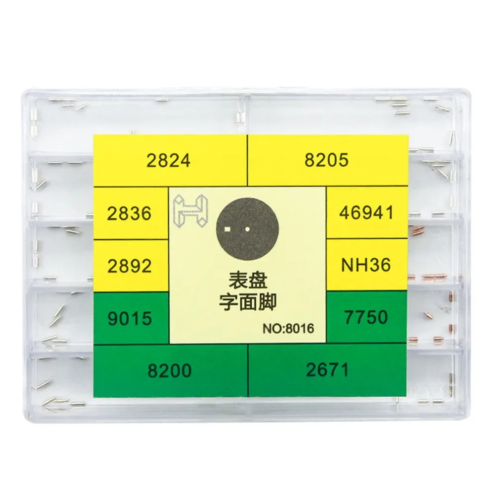 50/100Pcs/box Watch Dial Feet Assortment Spare Parts for Watchmaker Alloy Repair Tool 2824/8205/2836/46941/2892/NH36/9015