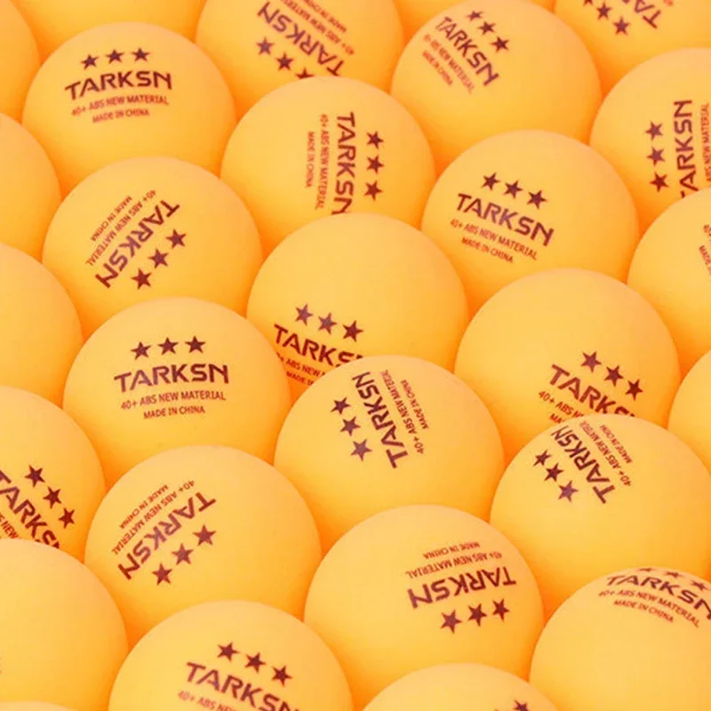 100pcs Tarksn 3 Stars Table Tennis Balls 40mm+ ABS Plastic Professional Ping Pong Ball with Good Bounce for Competition Training