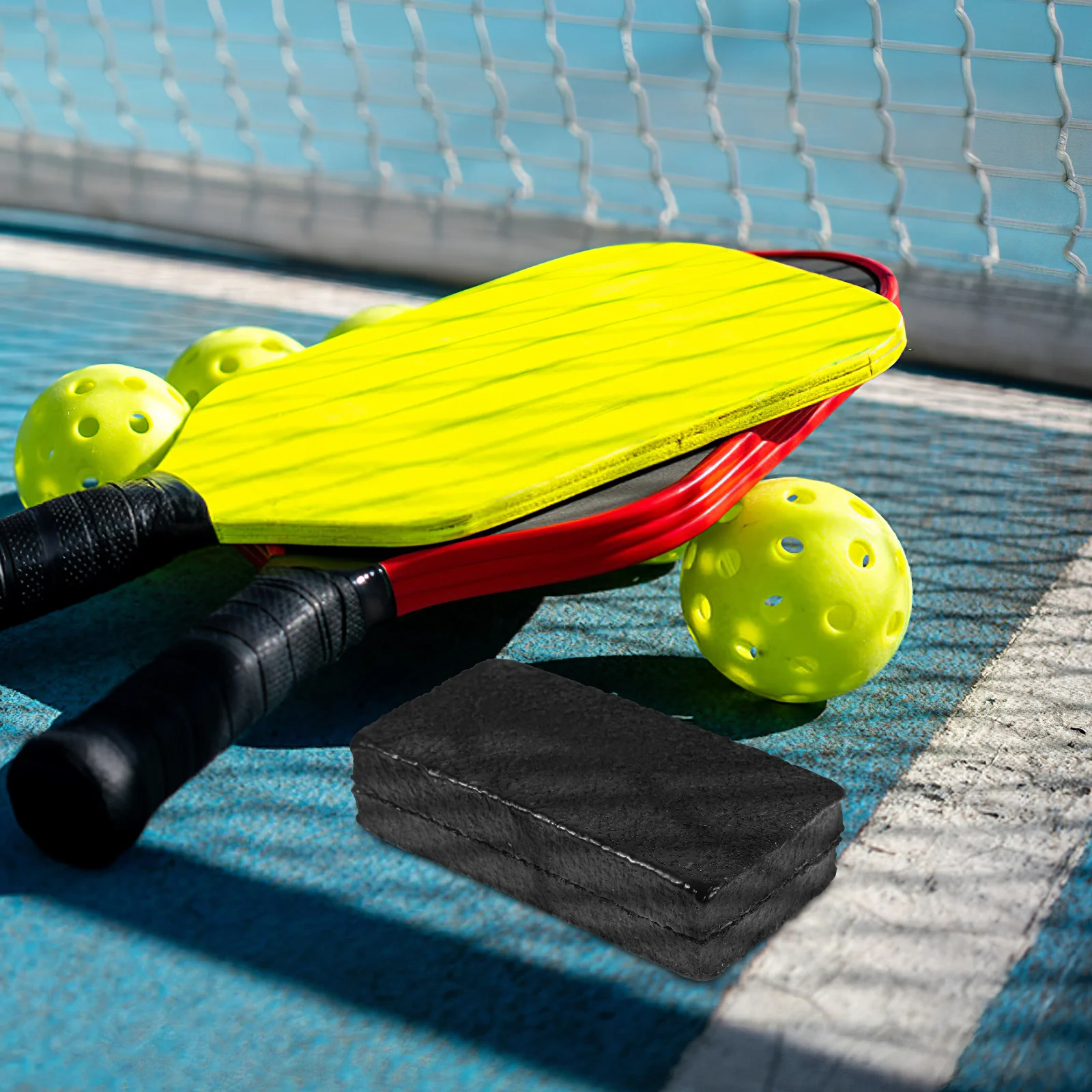 

Pickleball Eraser Carbon Fiber Racket Cleaner Black Small Paddle Supplies Wipes Tool Sports Toy Multifunctional Solution