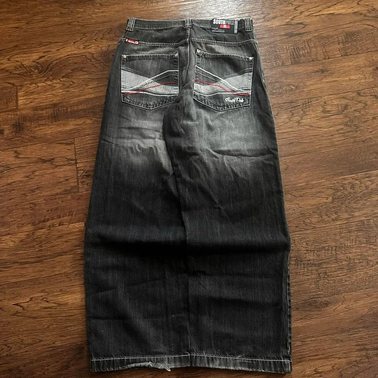 

American Retro Hip Hop Gothic Embroidery Graphics Baggy Jeans Women's Y2K New Harajuku Casual Joker Couple Street Wide Trousers