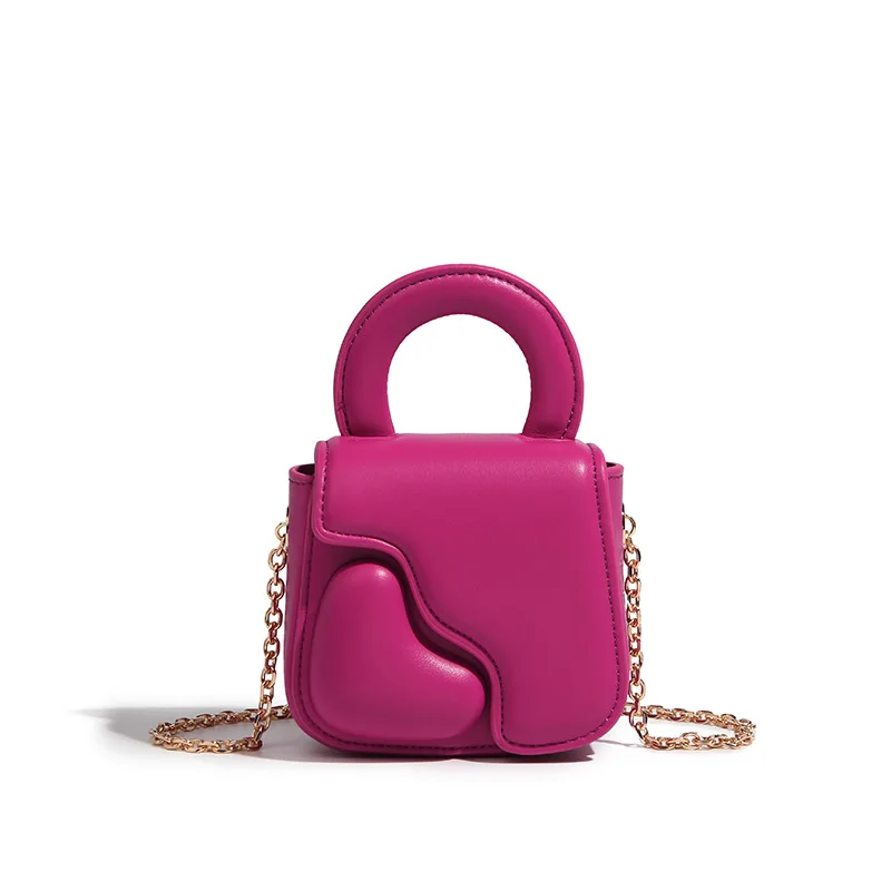 Mini bolso de estilo coreano con cadena de labios para mujer, bolso cruzado de Pu suave de primera calidad, Bolsos elegantes para niña, novedad de