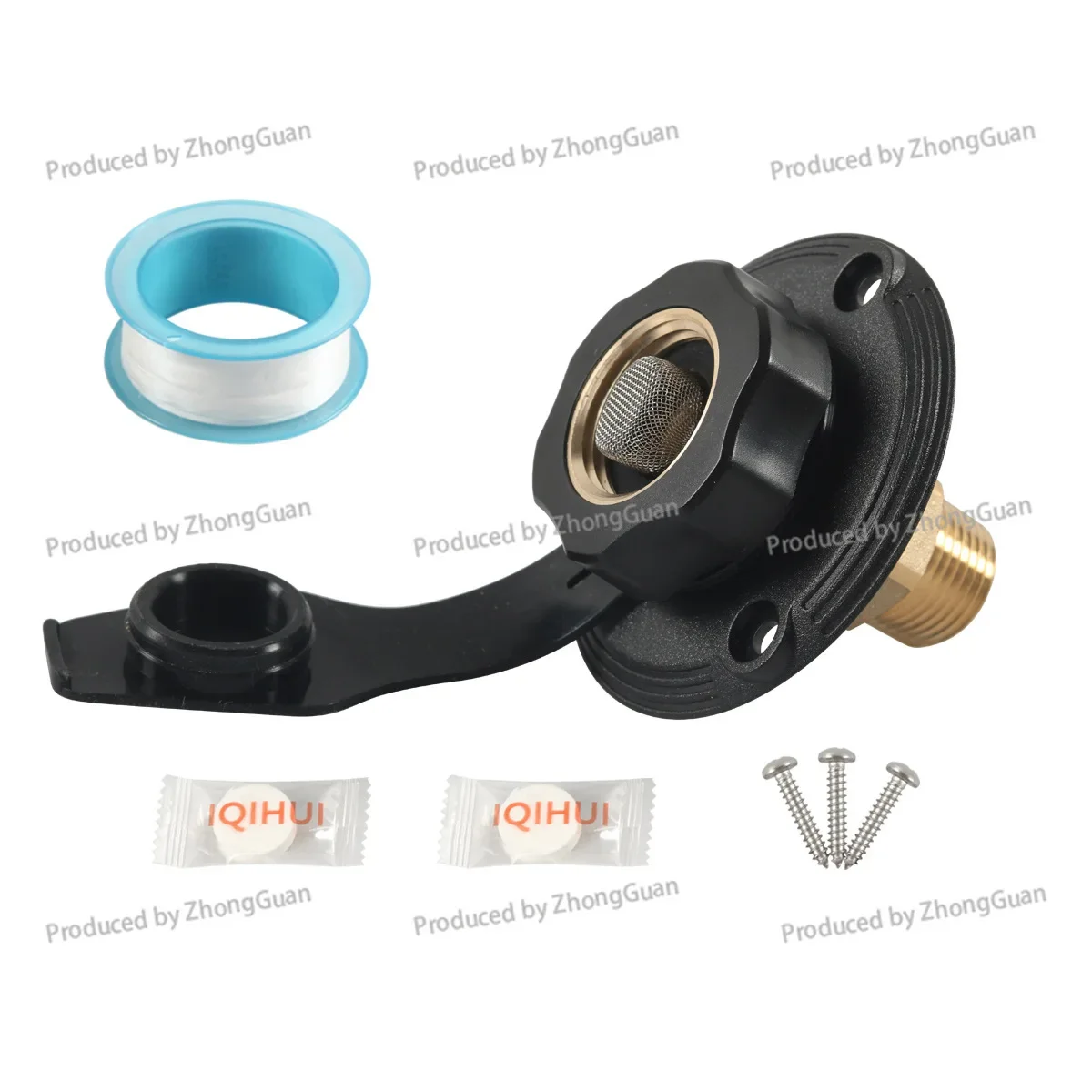 RV Brass City Water Inlet Check Valve, One Way Water Inlet Fitting RV Camper Accessories