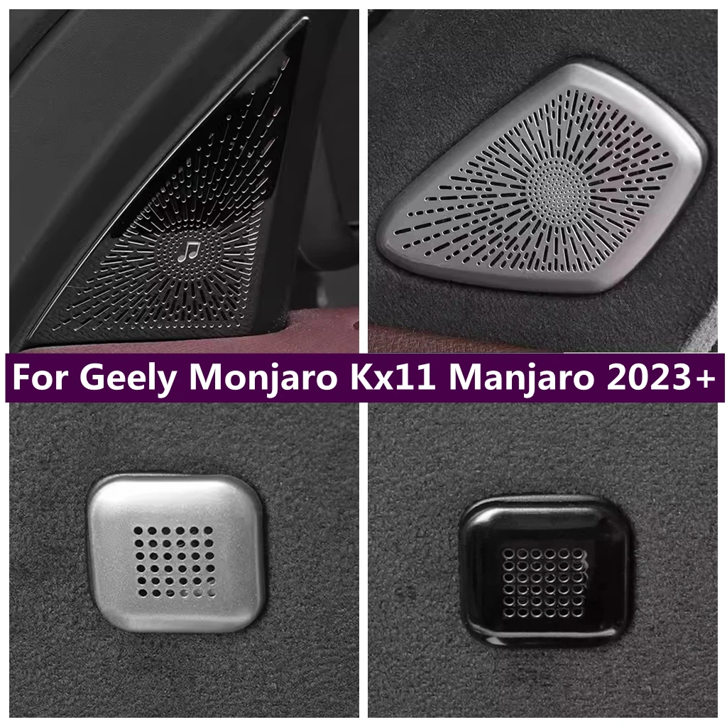 

Pillar A Audio Speaker Horn Tweeter Cover Trim Loudspeaker Steel Car Accessories Fit For Geely Monjaro Kx11 Manjaro 2023 2024