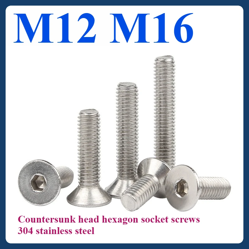 

Countersunk head hexagon socket screws 304 stainless steel M12 M16