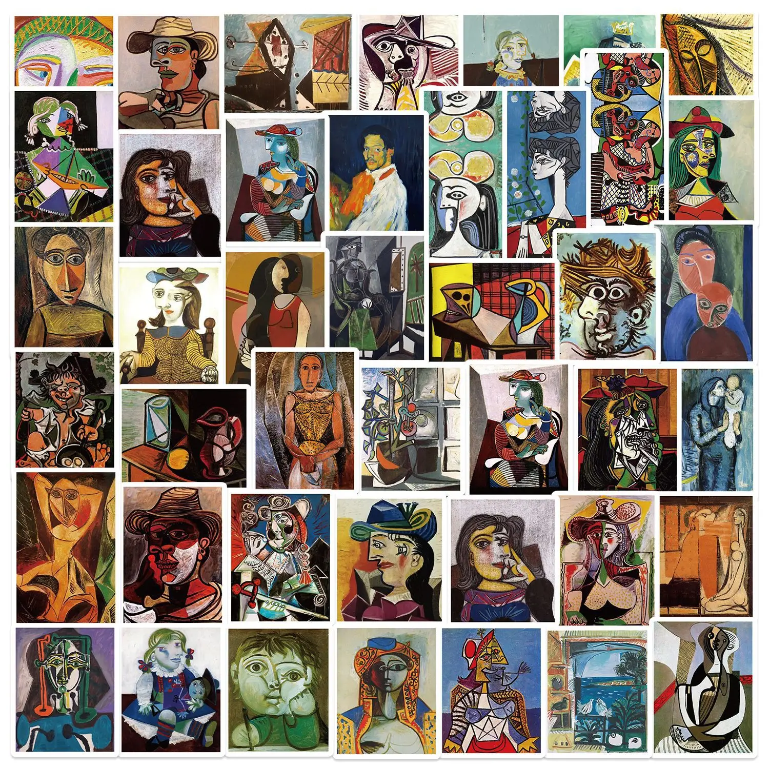 10/50pcs Picasso Oil Painting Art Aesthetics Stickers Phone Guitar Laptop Notebook Suitcase Waterproof Graffiti Sticker Kid Toy