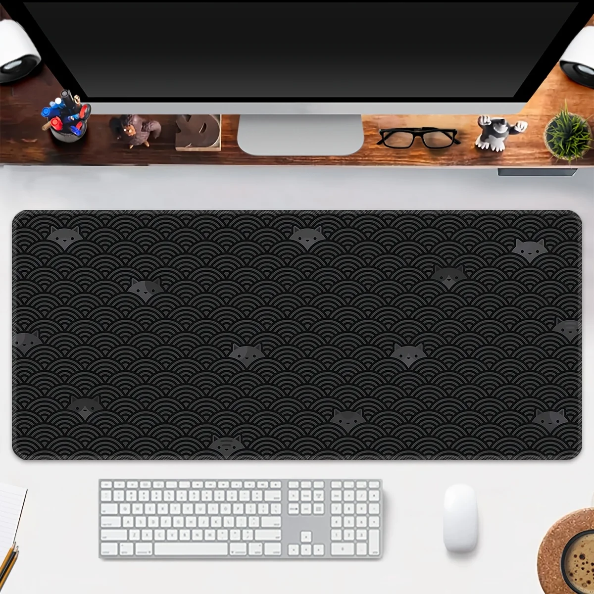 

Black Cloud Pattern Mouse Pad Large Rubber Anti-slip PC Desk Accessories Mousepad for Offices and Gamer Keyboard Mats Decor Mat