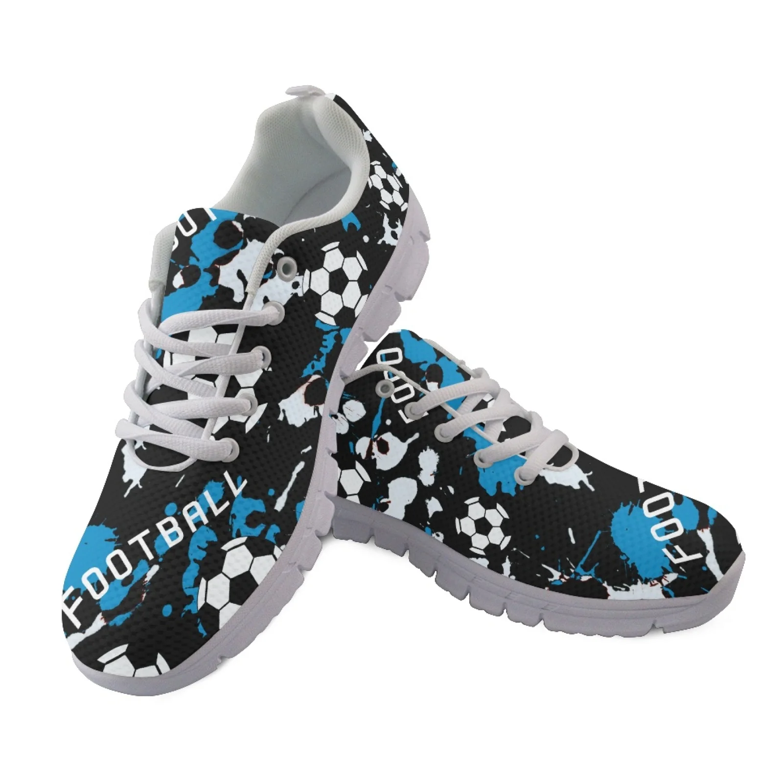 Coloranimal Football Splash Women Sneakers Running Walking Shoes Lightweight Anti-Slip Women's Tennis Shoes for Training