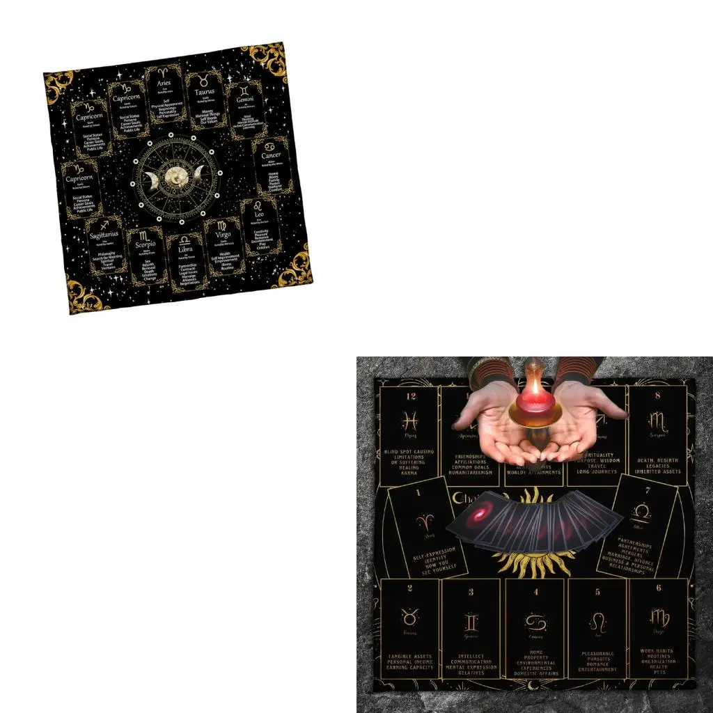 

Бархатная скатерть для гадания, моющаяся, складная, 50, 60, 75 см