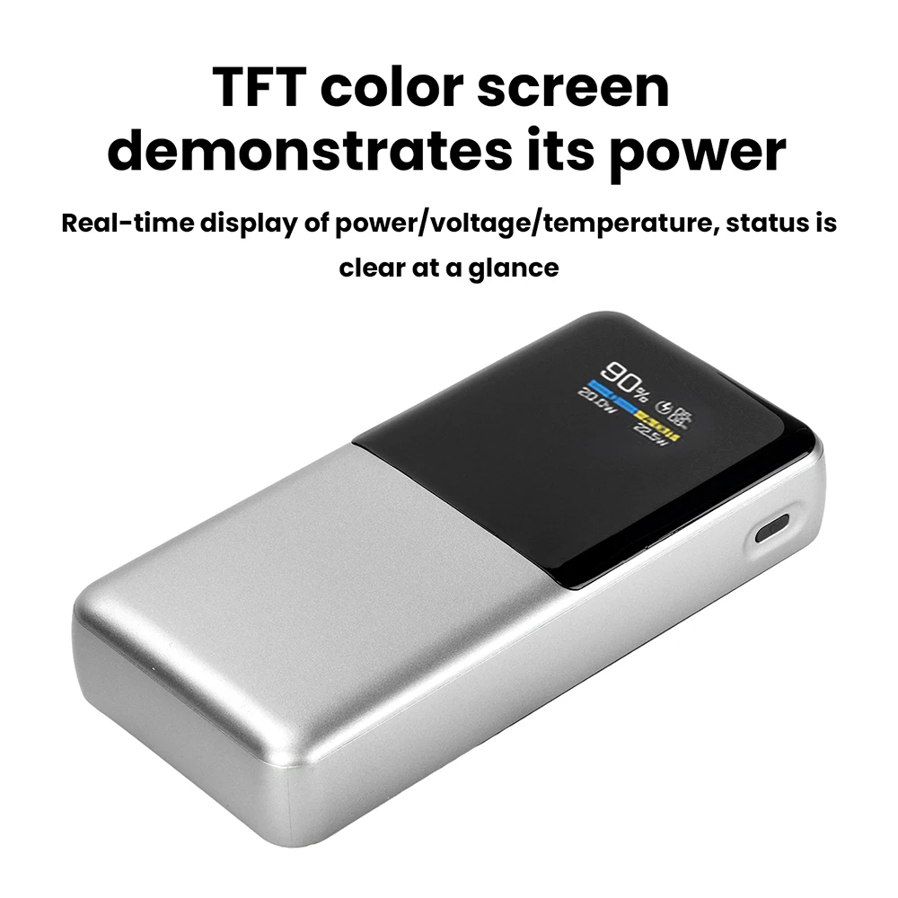 22,5W Schnelllademodul PD QC TFT Farbdisplay DIY Powerbank-Kit 3,7V Li-Ionen-Akku Vierfacher Sicherheitsschutz – Detail 17