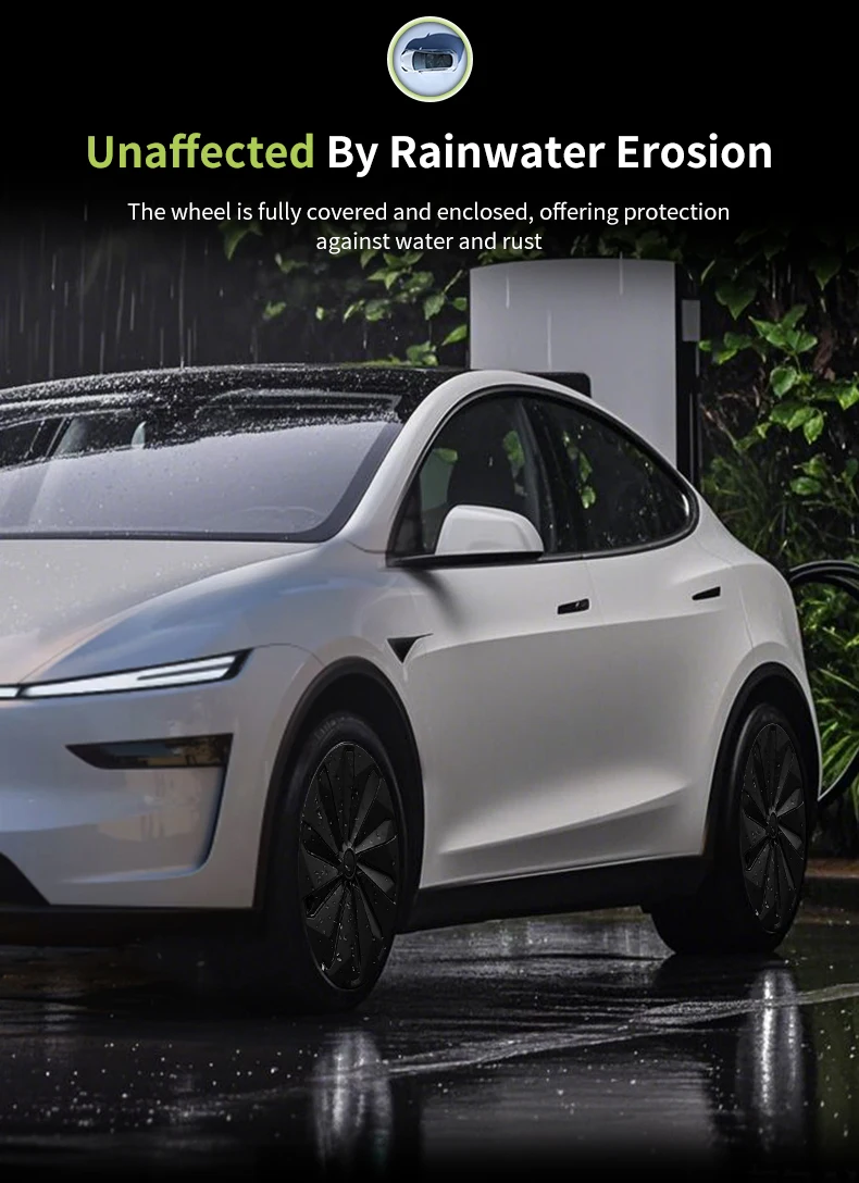 4 Stück für Model Y Juniper 2025-2026 19 Zoll Uberhelix-Style Radkappen für Tesla Felgenabdeckung Zubehör Radkappe Automobil-Radkappe – Detail 7