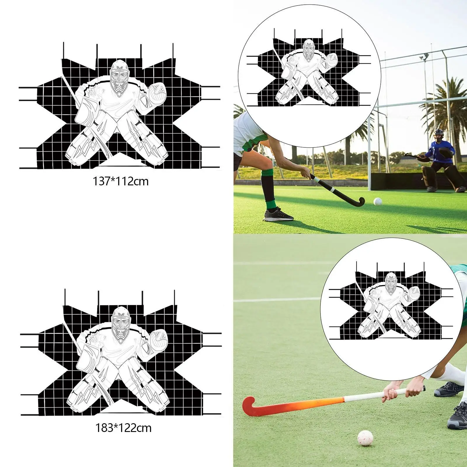 Hockey Goal Folding Waterproof Equipment Lightweight Protable Training Target Hockey Net for Street Adults Practice Shooting