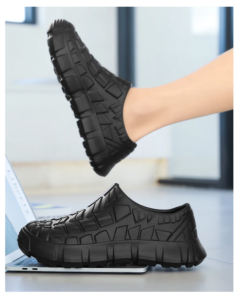 Hotel-Kochschuhe Vier Jahreszeiten Neue Wasserdichte Rutschfeste Ölbeständige Küchen-Arbeitsschuhe Herren Mode Lässige EVA Outdoor-Wanderschuhe – Detail 9