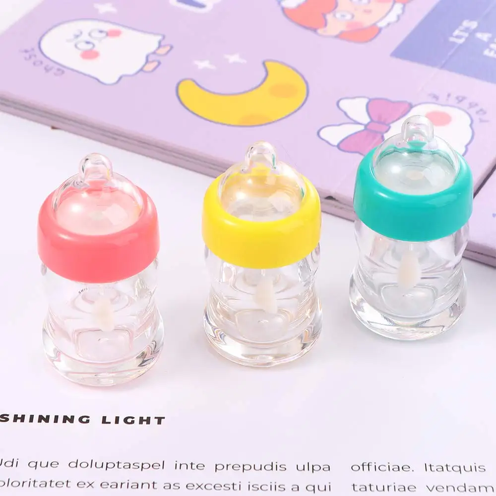 Cute Bottle Shape Refillable Plastic, Latas Vazias Kawaii, Recipiente Cosmético Portátil, Novidade Lip Oil DIY Jar, Abastecimento de Animais, Leite,