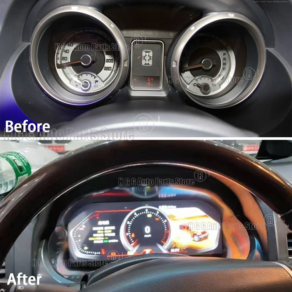 For Mitsubishi Pajero 2008-2018 Car Digital Cluster LCD Dashboard Instrument Panel Multifunctional/14.5inch Car GPS Navi Radio