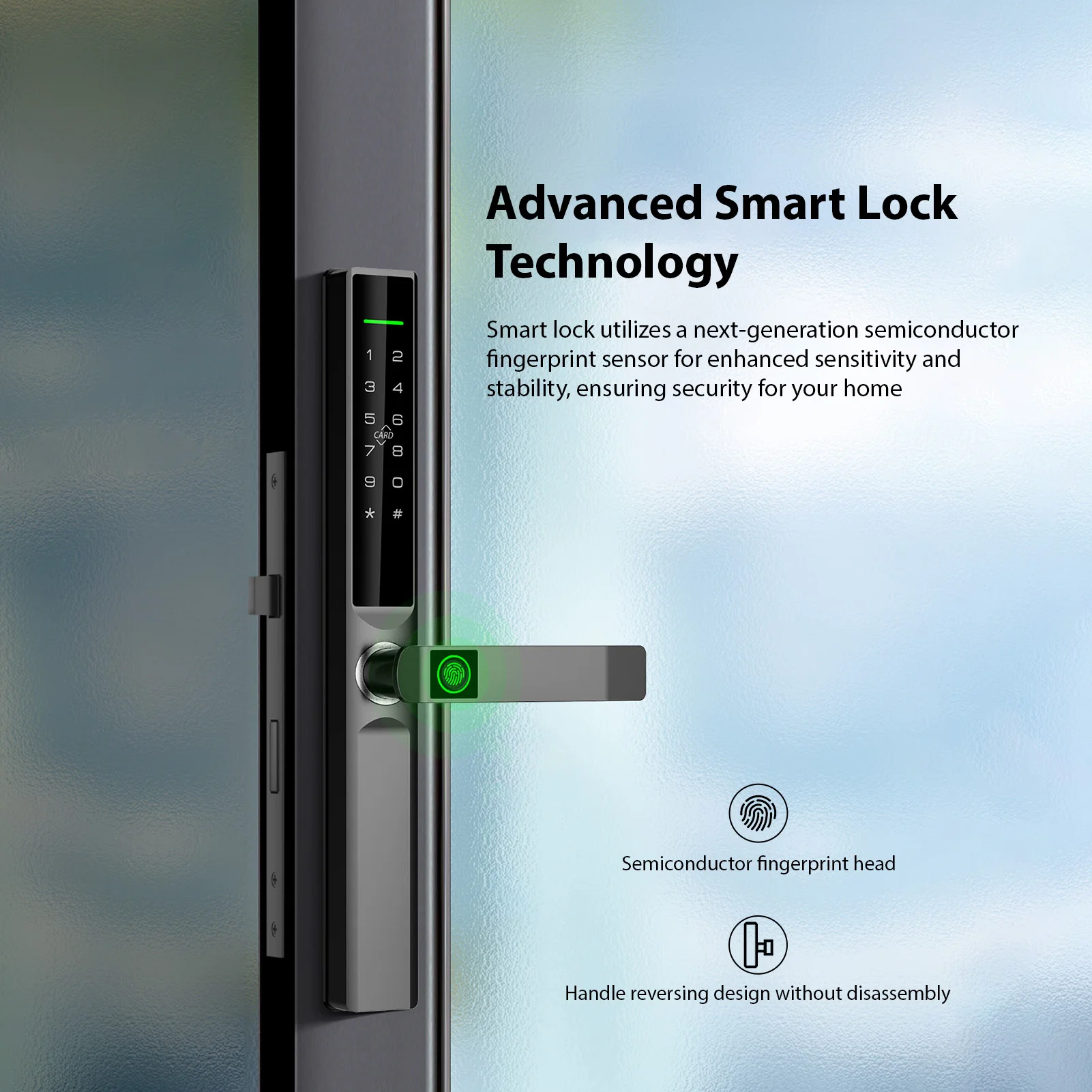 

Tuya WiFi Smart Lock Keyless Entry Door Lock APP/Fingerprint/Password/Card/Mechanical Key Unlocking Aluminum Alloy Door Lock