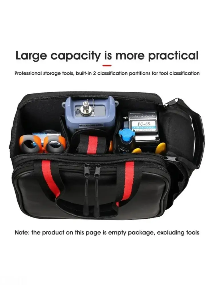 D08B Waterproof Wear Resistant Fiber Optical Tool Bag with Essential Tools for Efficient Networking Installation Maintenance