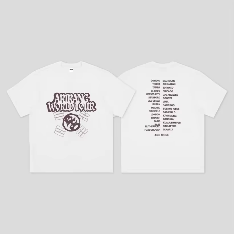Baumwoll-Unisex-T-Shirt Group Tour 2026 Grafik-T-Shirts Hochwertige Sommermode für Männer und Frauen Y2K Trendiges T-Shirt Fan-Geschenk – Detail 5