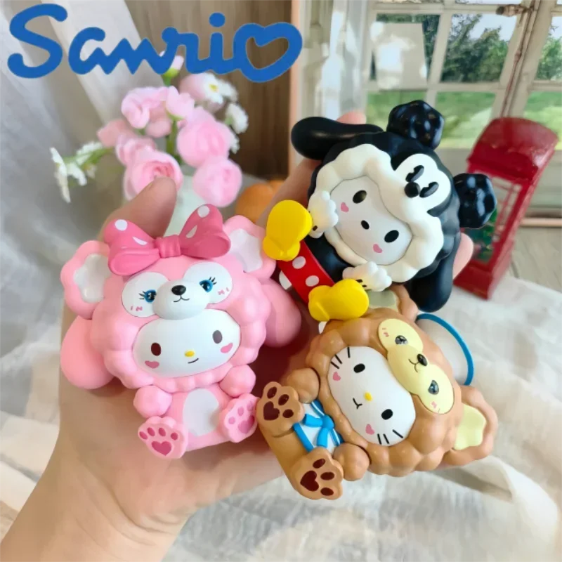 

2024 New 6pcs Sanrio My Melody Figures Hello Kitty Toy Series Kuromi Collection Home Decorate For Kid Birthday Gift Hot Sale