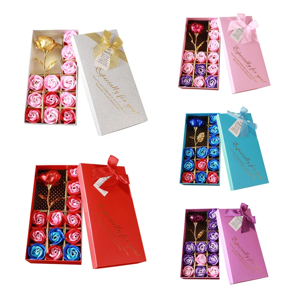 12 шт., подарочная коробка с мыльными цветами ручной работы, сделай сам, искусственный аромат, роза, гвоздики, цветы на День святого Валентина, украшение для свадебной вечеринки