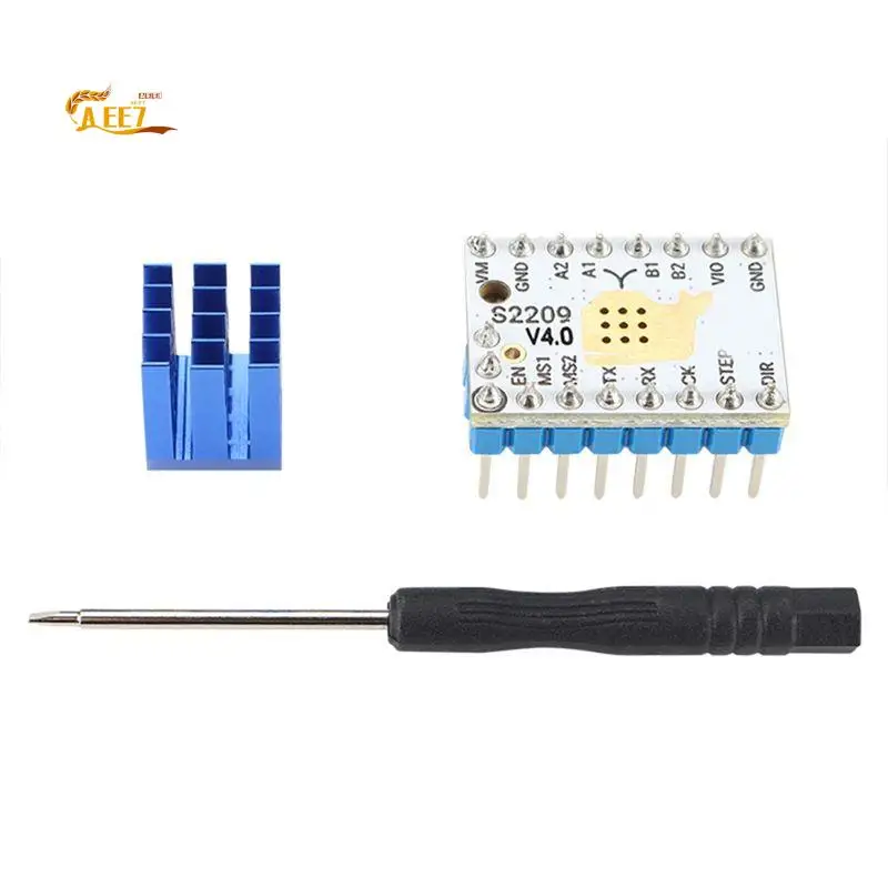 AEE7-TMC2209 V4.0 Stepper Motor Driver Quiet Operation For 3D Printers, 5.5-28V 2.8A With Heatsink, Enhanced Microsteps