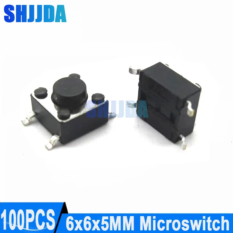 

100 шт., сенсорный выключатель 6*6*5 мм, для 6x6x5 мм