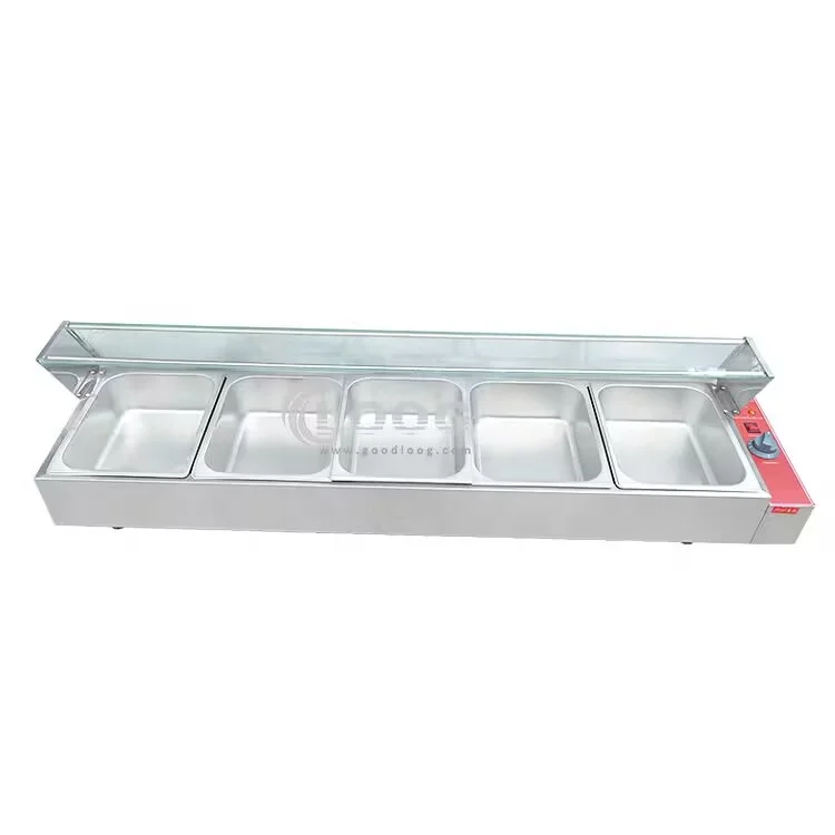 Hotel Restaurant Electric Countertop Commercial Bain Marie Stainless Steel Food Warmer