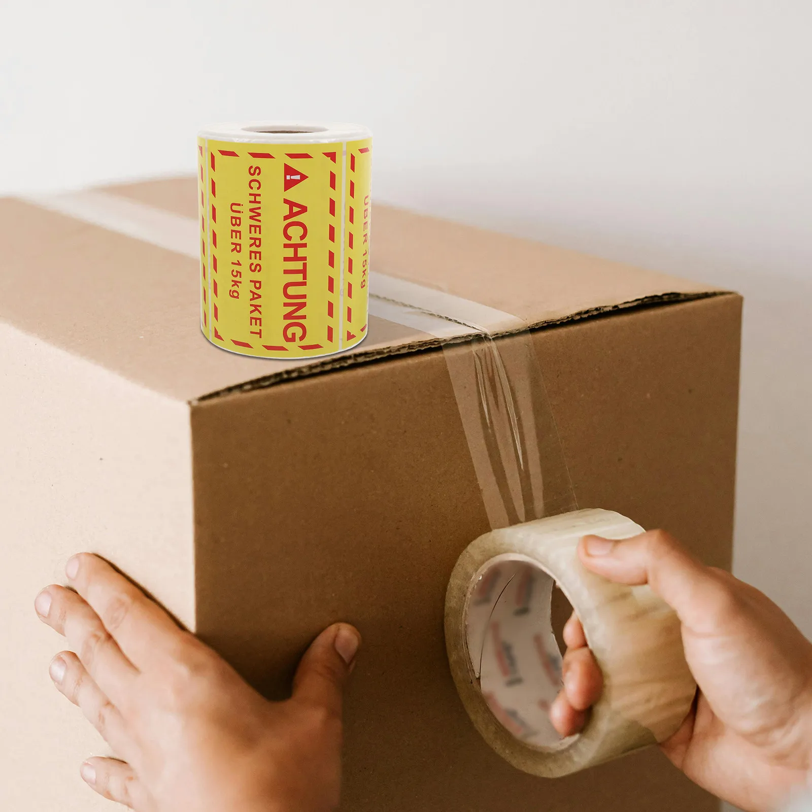 

500Pcs Overweight Warning Labels High Adhesion Yellow Heavy Shipping Stickers Special Handling Warehouse Moving Care Labels