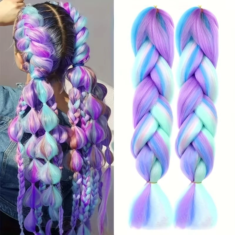1 Pack 100g Braiding jumbo braiding Hair Colorful Synthetic Braids Hair Extensions Synthetic Crochet Braids For Women