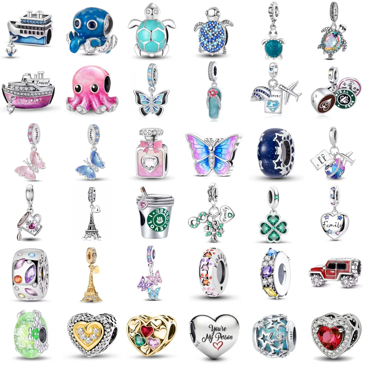 

Новинка 2026 года: Изысканный кулон из серебра 925 пробы в виде осьминога, черепахи, яхты, автомобиля, ленивца. Подходит для европейских оригинальных браслетов. Аксессуары для самостоятельного изготовления украшений.