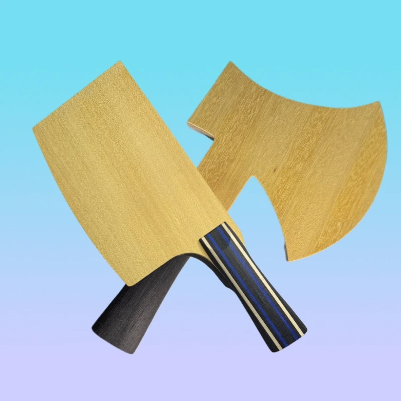 Unusual Shape 7-Ply Allwood Table Tennis Blade (Axe Head Design) - for Aggressive Attack Fun Ping Pong Racket  Surprise you