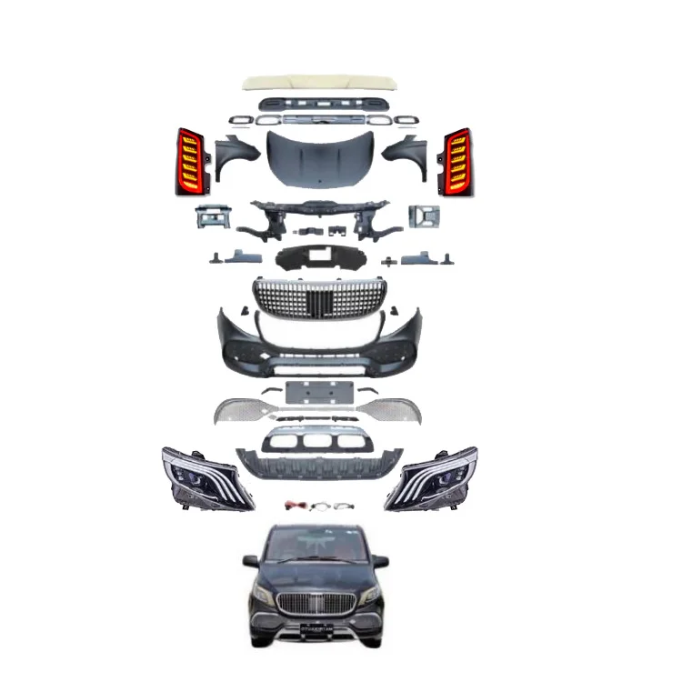 

High-quality GLS Style Front and Rear Bumper Body Kit for Vito Viano W639 2006-2015