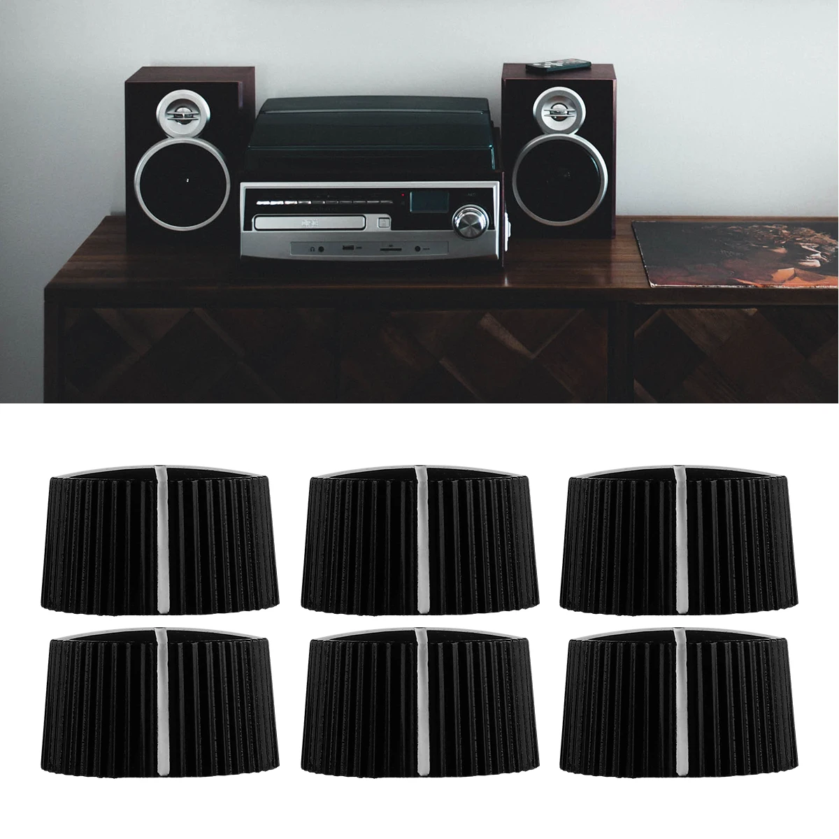 

6 Pcs Guitar Knob Customization Knobs Professional Accessories Bass Tone Volume Control Abs Plastic Speaker Electric