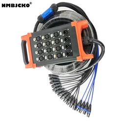 NMBJCKO 16 Channe Multicore cables with 3 Pin XLR male to female socket extended audio snake cable