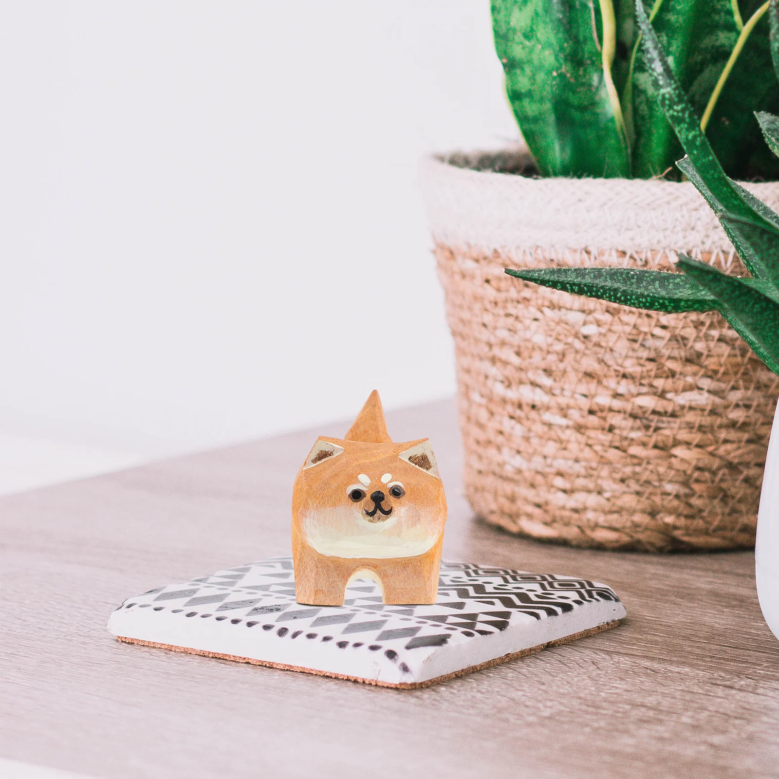 Inu الخشب النحت مصغرة نحت غرامة اتقان غرفة المعيشة غرفة نوم دراسة ديكور سطح المكتب التبعي