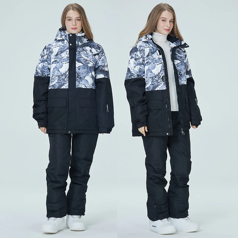 Snowboarding Matching Jacket and Pant, Winter Clothes Ski Adult, Snow Jacket and Pant Sets, Snowboarding Clothing for Man