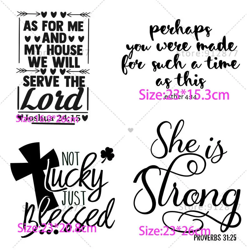 Custom Ready to press DTF Transfers Be Still And Know That I am God faith Love Hope Just Jesus Be Strong Be Brave DIY DTF Print