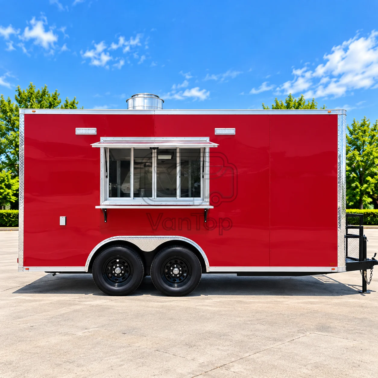Commercial Food Truck Trailer Custom Mobile Kitchen with Water and Electrical Systems USA EU Standard
