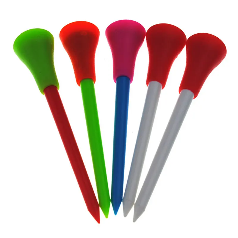 Golf Double-layer TEE Soft Rubber Low Resistance Golf TEE Golf Supplies TEE Mixed colors