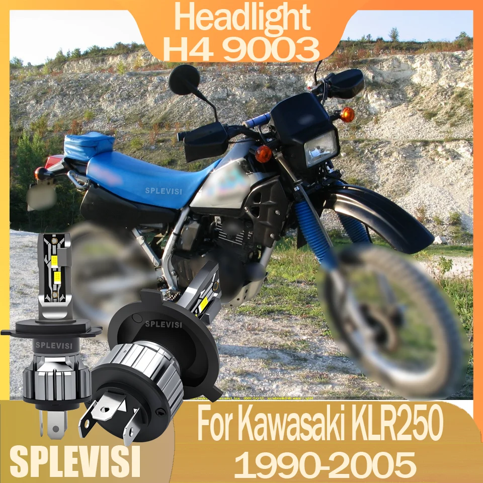 

Clear Vision LED H4 motorcycle Headlight For Kawasaki KLR250 1990 1991 1992 1993 1994 1995 1996 1997 1998 1999 2000 2001-2005