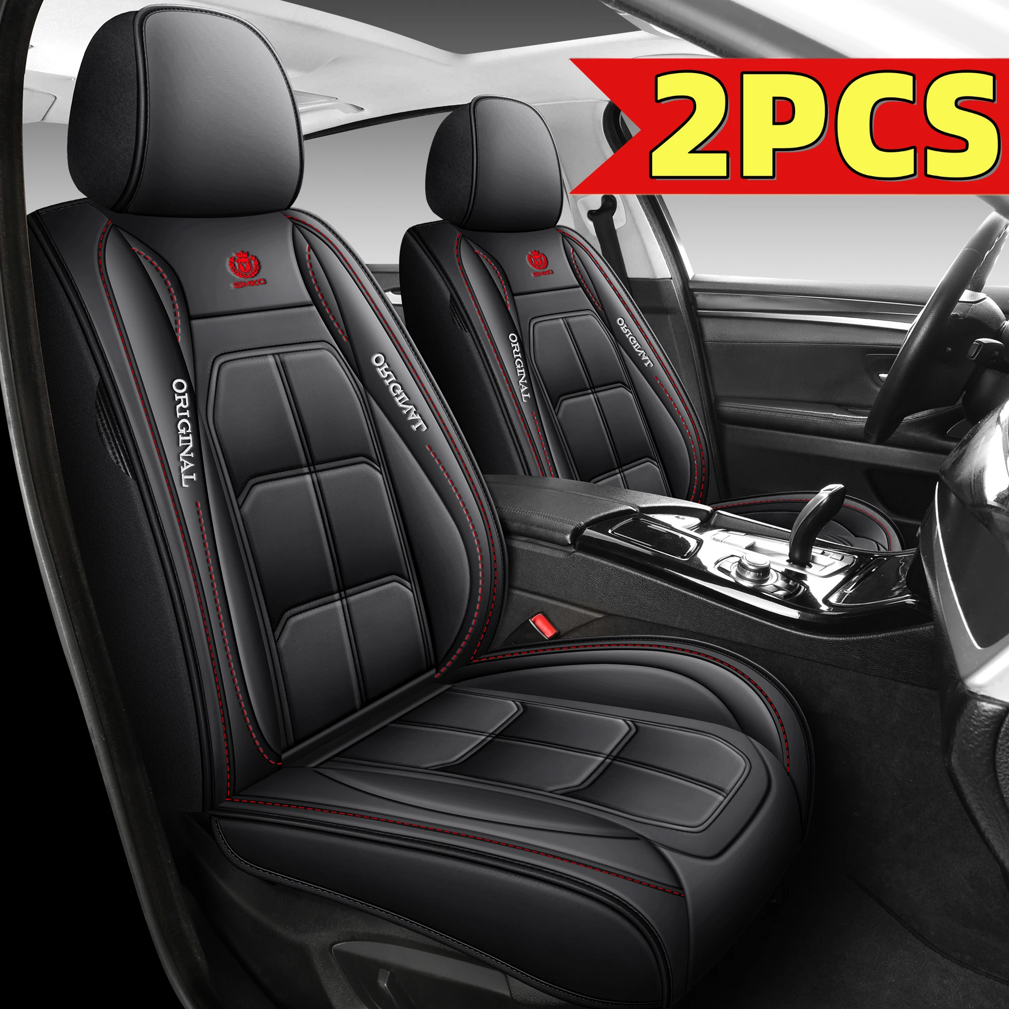 

Car seat covers, waterproof artificial leather wear-resistant front fully wrapped muscle seat cushion covers for all seasons