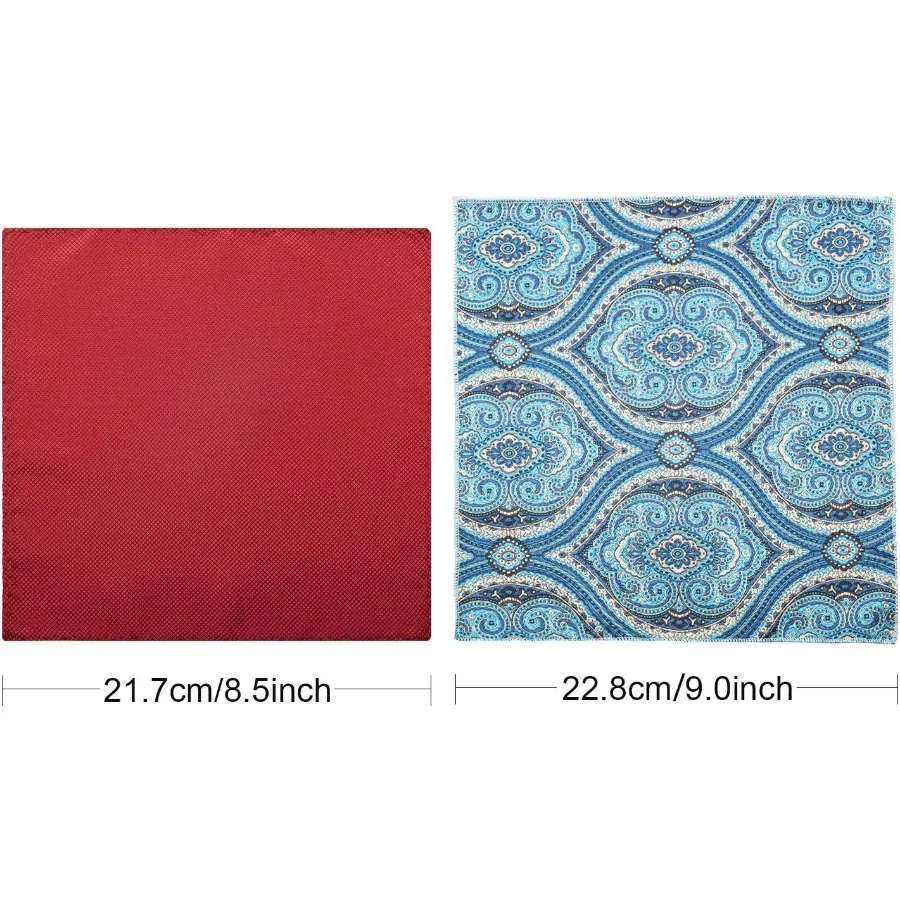 Elegante fazzoletto da taschino da uomo per abiti formali: fazzoletto da taschino morbido ed elegante da 8,3 x 8,3 pollici, perfetto per la festa di nozze