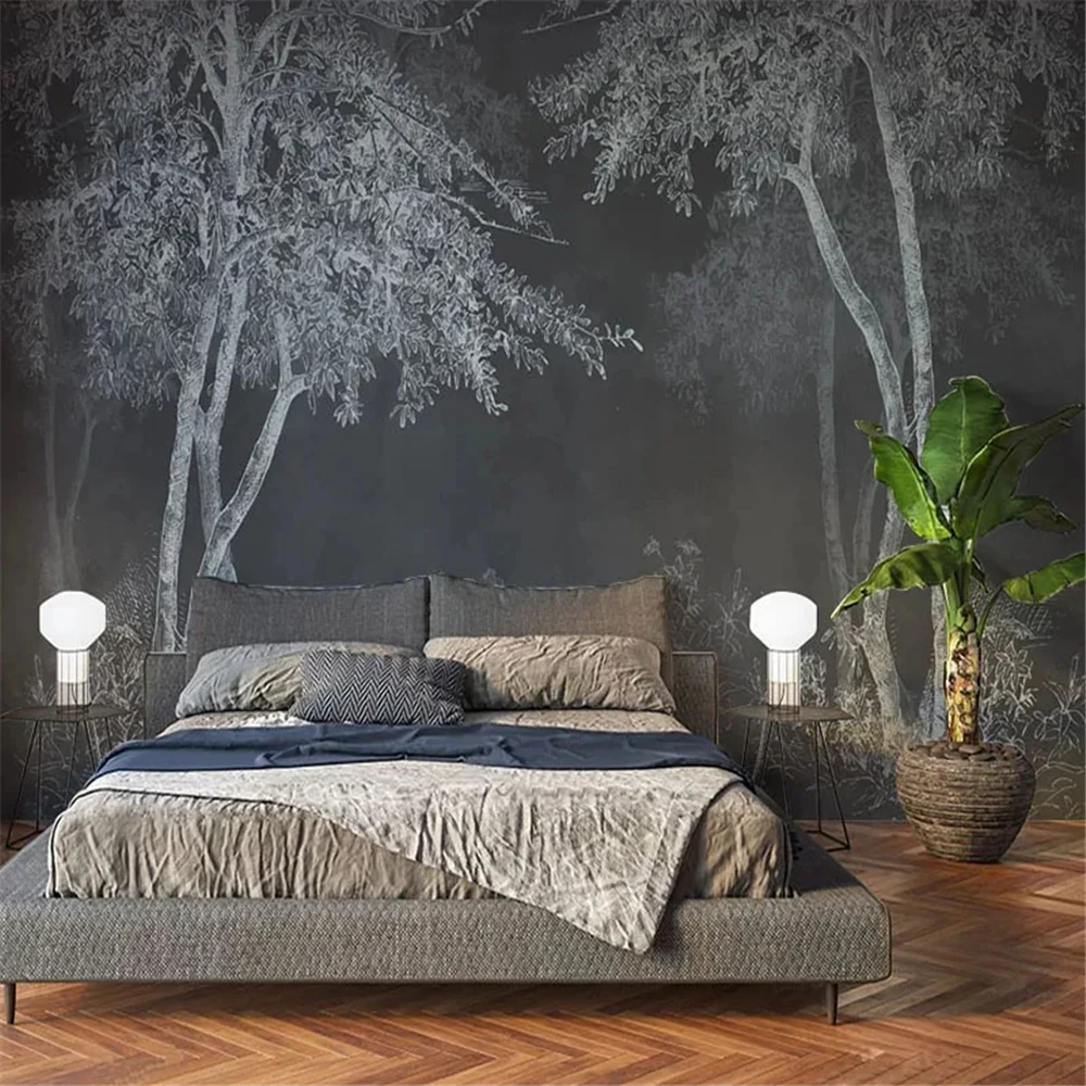 Custom Photo Mural 3D Forest Wall paper Home Decor Bedroom Living Room Sofa TV Background Wallpaper wall art bathroom decor