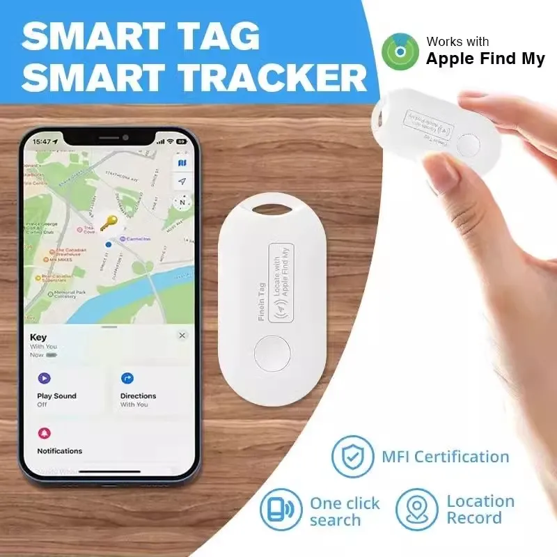 Apple Find My Lost Device Finein Tag is only suitable for Apple IOS system, which is small, light and durable.