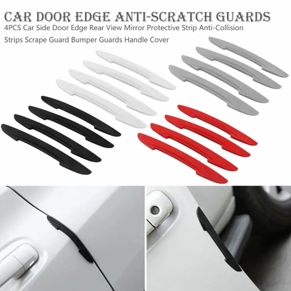 Protector de borde de puerta de coche, 4 piezas, anticolisión, parachoques, Universal