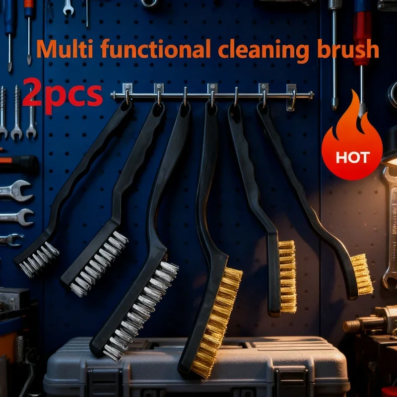 

2 шт. проволочные щетки, медные щетки, аксессуары для чистки, щетки из нержавеющей стали, медная проволока для очистки металлической ржавчины